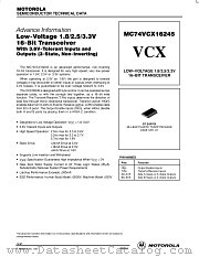MC74VCX16245 datasheet pdf Motorola
