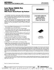 MC88921 datasheet pdf Motorola