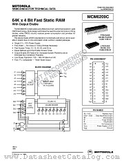 MCM6209CJ25R2 datasheet pdf Motorola