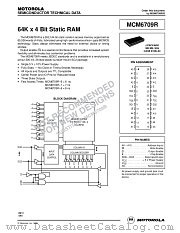 MCM6709RJ8 datasheet pdf Motorola