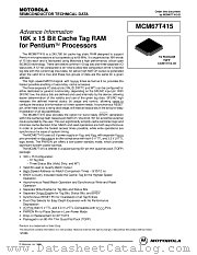 MCM67T415 datasheet pdf Motorola