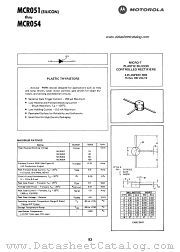 MCR054 datasheet pdf Motorola