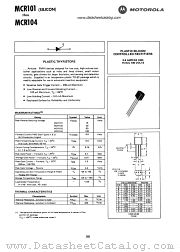 MCR101 datasheet pdf Motorola