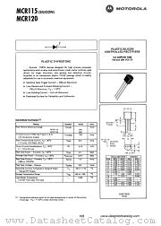MCR120 datasheet pdf Motorola