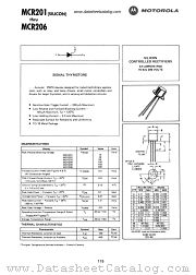 MCR205 datasheet pdf Motorola