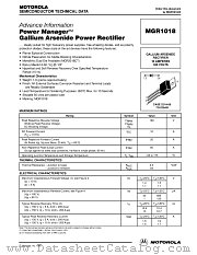 MGR1018 datasheet pdf Motorola