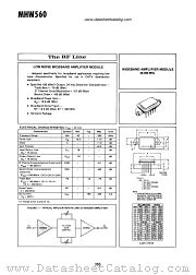 MHW560 datasheet pdf Motorola