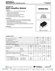 MHW8185L datasheet pdf Motorola
