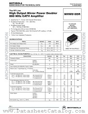 MHW8185R_D datasheet pdf Motorola