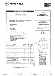 MJ16002 datasheet pdf Motorola