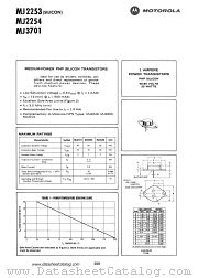MJ3701 datasheet pdf Motorola