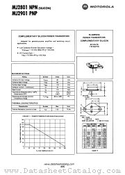 MJ2801 datasheet pdf Motorola