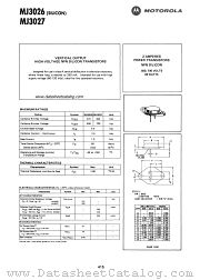 MJ3026 datasheet pdf Motorola