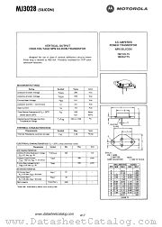 MJ3028 datasheet pdf Motorola