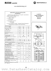 MJ3260 datasheet pdf Motorola
