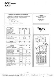 MJ425 datasheet pdf Motorola