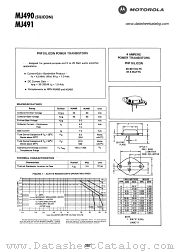 MJ490 datasheet pdf Motorola