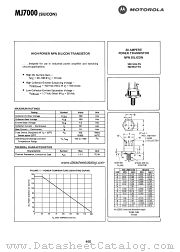 MJ7000 datasheet pdf Motorola