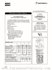 MJ8502 datasheet pdf Motorola