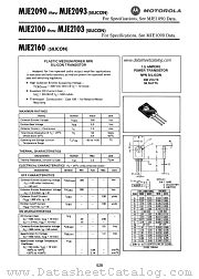 MJE2160 datasheet pdf Motorola