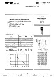 MJE2520 datasheet pdf Motorola