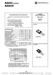 MJE3055K datasheet pdf Motorola