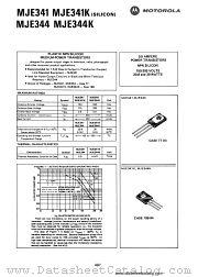 MJE341K datasheet pdf Motorola