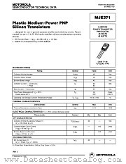 MJE371 datasheet pdf Motorola