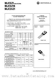 MJE521K datasheet pdf Motorola