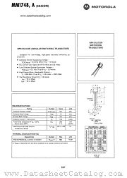 MM1748A datasheet pdf Motorola