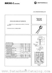 MM2005-2 datasheet pdf Motorola