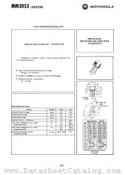 MM3053 datasheet pdf Motorola