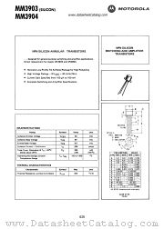 MM3904 datasheet pdf Motorola