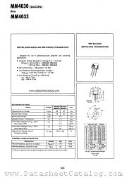 MM4033 datasheet pdf Motorola