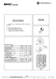MM4037 datasheet pdf Motorola