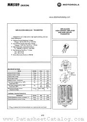 MM5189 datasheet pdf Motorola