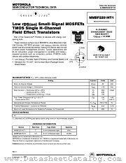 MMBF2201NT1 datasheet pdf Motorola