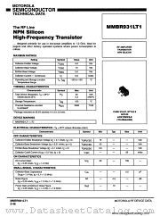 MMBR931LT1 datasheet pdf Motorola