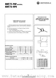 MMT75 datasheet pdf Motorola