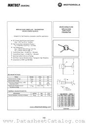 MMT807 datasheet pdf Motorola