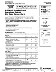 MOC8112 datasheet pdf Motorola