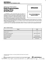 MPAA020 datasheet pdf Motorola