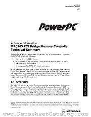 MPC105 datasheet pdf Motorola