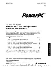 MPC601EC/DR3 datasheet pdf Motorola