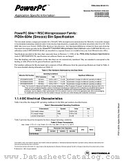 MPC604E3PNS datasheet pdf Motorola