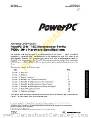 MPC604E9VEC datasheet pdf Motorola
