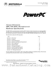 MPC7400EC datasheet pdf Motorola