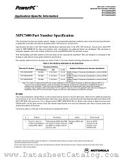 MPC7400PNS datasheet pdf Motorola
