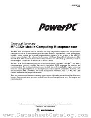 MPC823ETS datasheet pdf Motorola