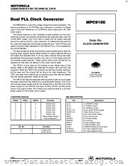 MPC9100 datasheet pdf Motorola